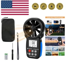 HoldPeak Handheld Anemometer Barometer, Weather Meter for Wind Speed, Tempera...