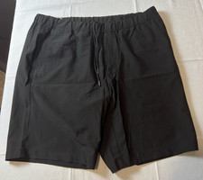 Greg Norman Men's Performance Stretch Drawstring Shorts - Black - Large 34 - NEW