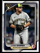 2024 Bowman Green Pattern Base Corbin Burnes Milwaukee Brewers #45