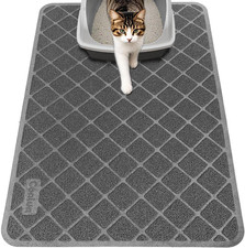 Cat Litter Mat Litter Trapping Mat, 24" X 17" Premium Durable PVC Grid Mesh with