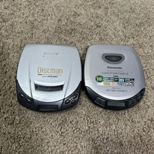 Lot Of 2 CD Players Panasonic SL-S231C/SONY D-191 Mega Bass DISCMAN For Parts 