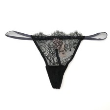 NEW Victoria's Secret VTG 2015 Lace T Back V-String Thong Panty LARGE