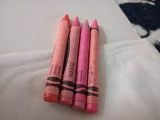 Retired Crayola Crayons Lavender, Salmon, Thistle, Carnation Pink