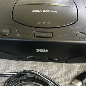 SEGA Saturn MK-80000A Black Console NTSC-U/C w/ OEM Controller & HDMI Adapter