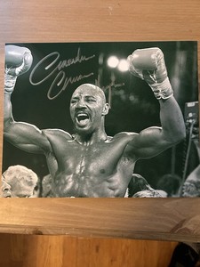 MARVIN HAGLER BOXING LEGEND SIGNED AUTO 8X10 BLACK & WHITE PHOTO COA🥊