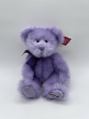 Russ Berrie Aphrodite Purple Lavender Love Bear Plush Stuffed Animal Toy 9 
