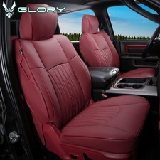 Fits 13-25 Dodge Ram 1500 13-26 2500 3500 Red Seat Covers Protector Full Set