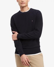 Tommy Hilfiger Men's Ricecorn Textured-Knit Crewneck Sweater - Desert Sky-2XL
