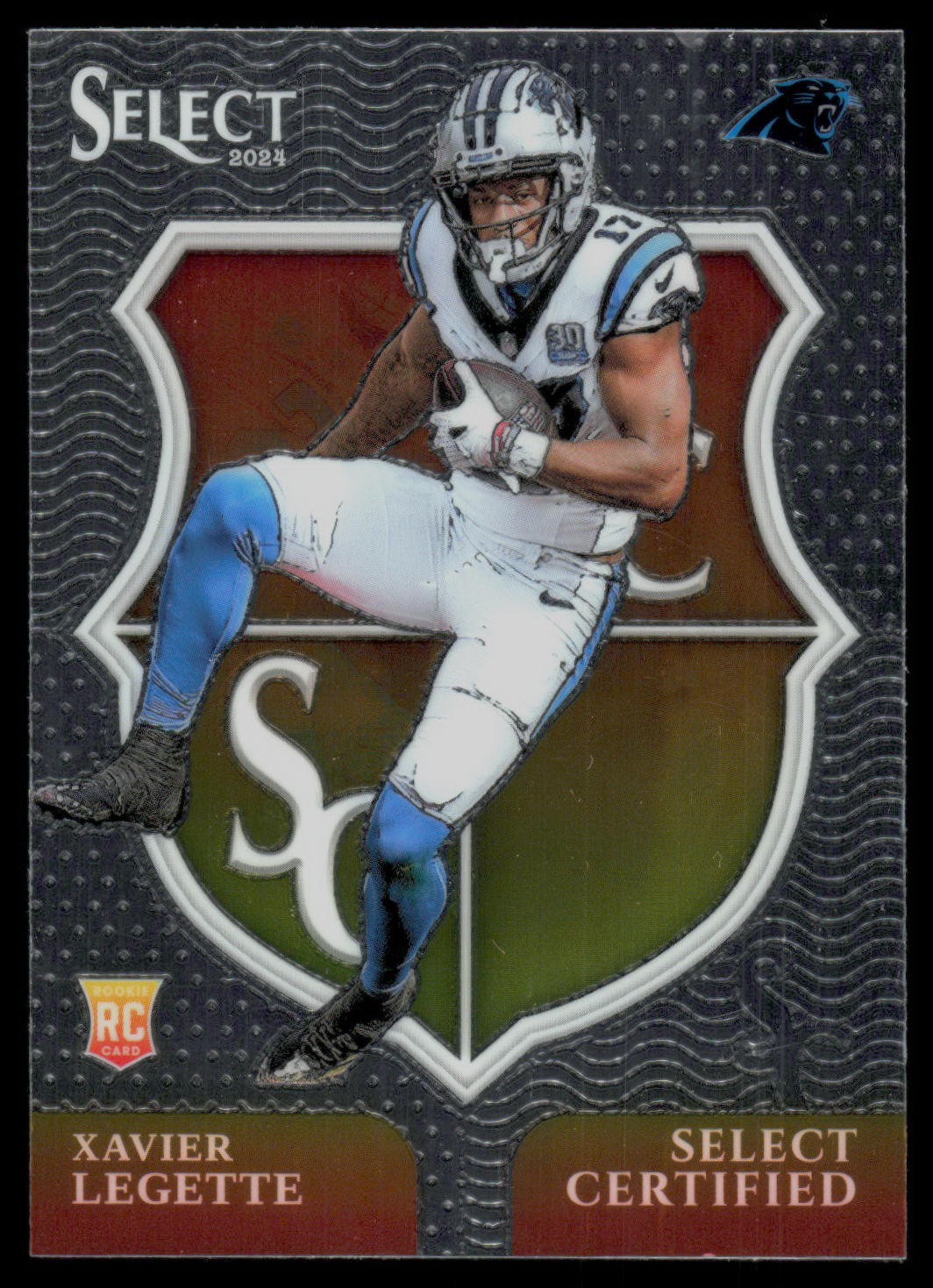 2024 Panini Select #14 Xavier Legette Select Certified Rookies Carolina Panthers