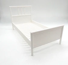 1/6 Scale Doll Furniture Bed Frame White Single Hemnes Style Barbie FR Diorama