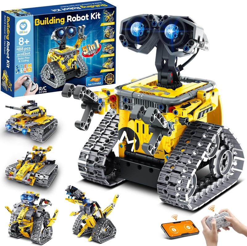 Sillbird Robot Building Kit with Remote Control STEM Gifts for Boys Age 8-13,...