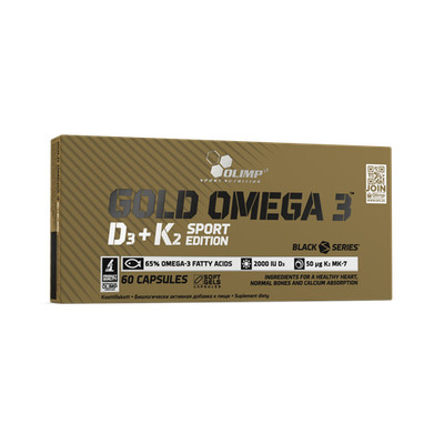 OLIMP  GOLD OMEGA 3 + D3 K2 2000 IU 60 Kapseln + extra BONUS