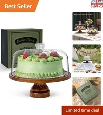 Beautiful Footed Cake Stand with Non-Slip Base and Dome Lid - 29.2 cm
