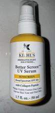 Kiehl's Better Screen UV Serum Sunscreen SPF 50+ 1.7 Oz 50 mL Full-Size