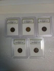 5- San Francisco, Mint Wheat Cents, Slabbed, Encased Cents , Circulated,INB