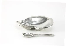  Pewter Oyster Shell Salt Cellar 