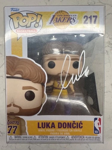 Luka Doncic Signed Funko Pop #217 Lakers Autographed w/ COA NBA Vinyl Figure