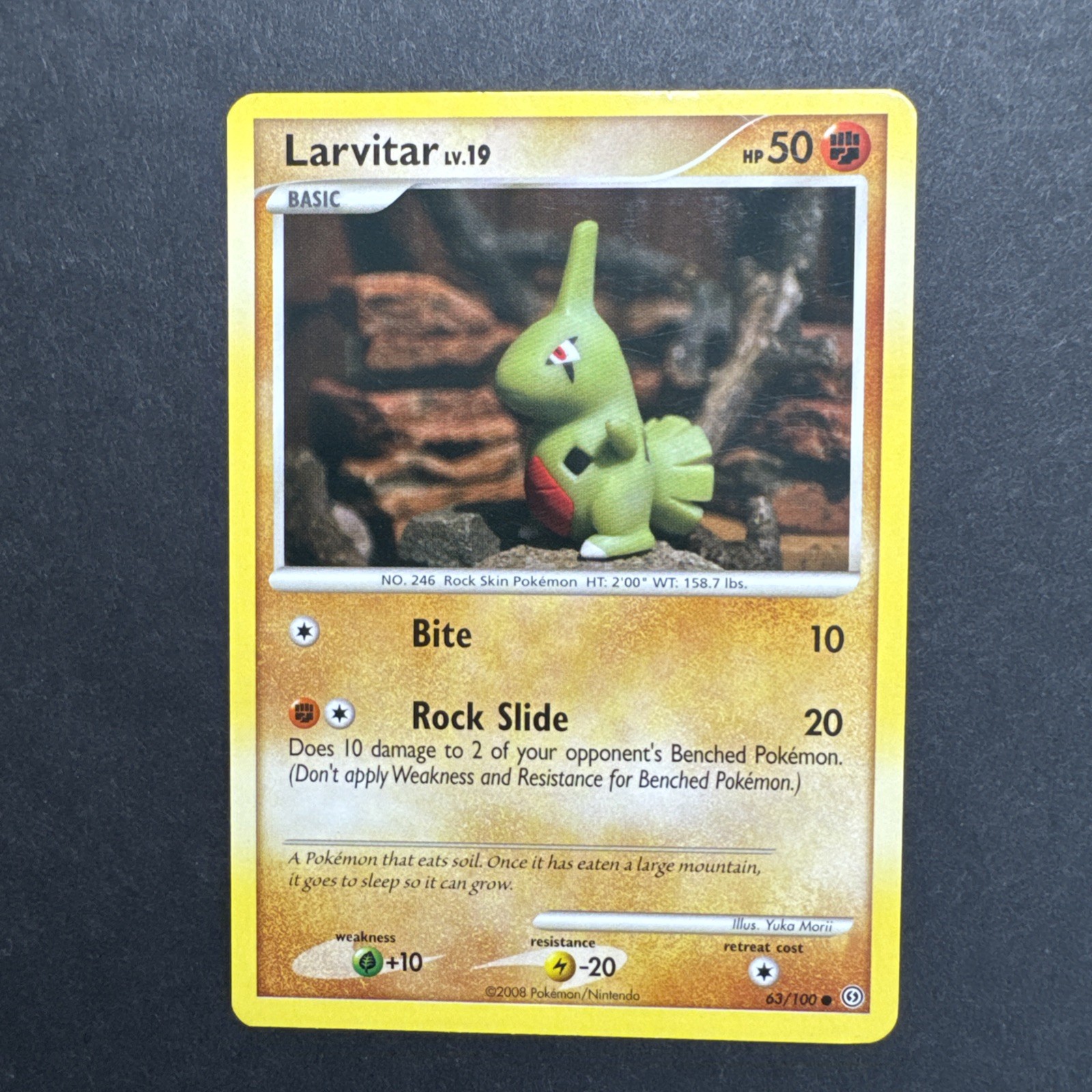 Pokemon TCG Larvitar 63/100 Stormfront MP (5)