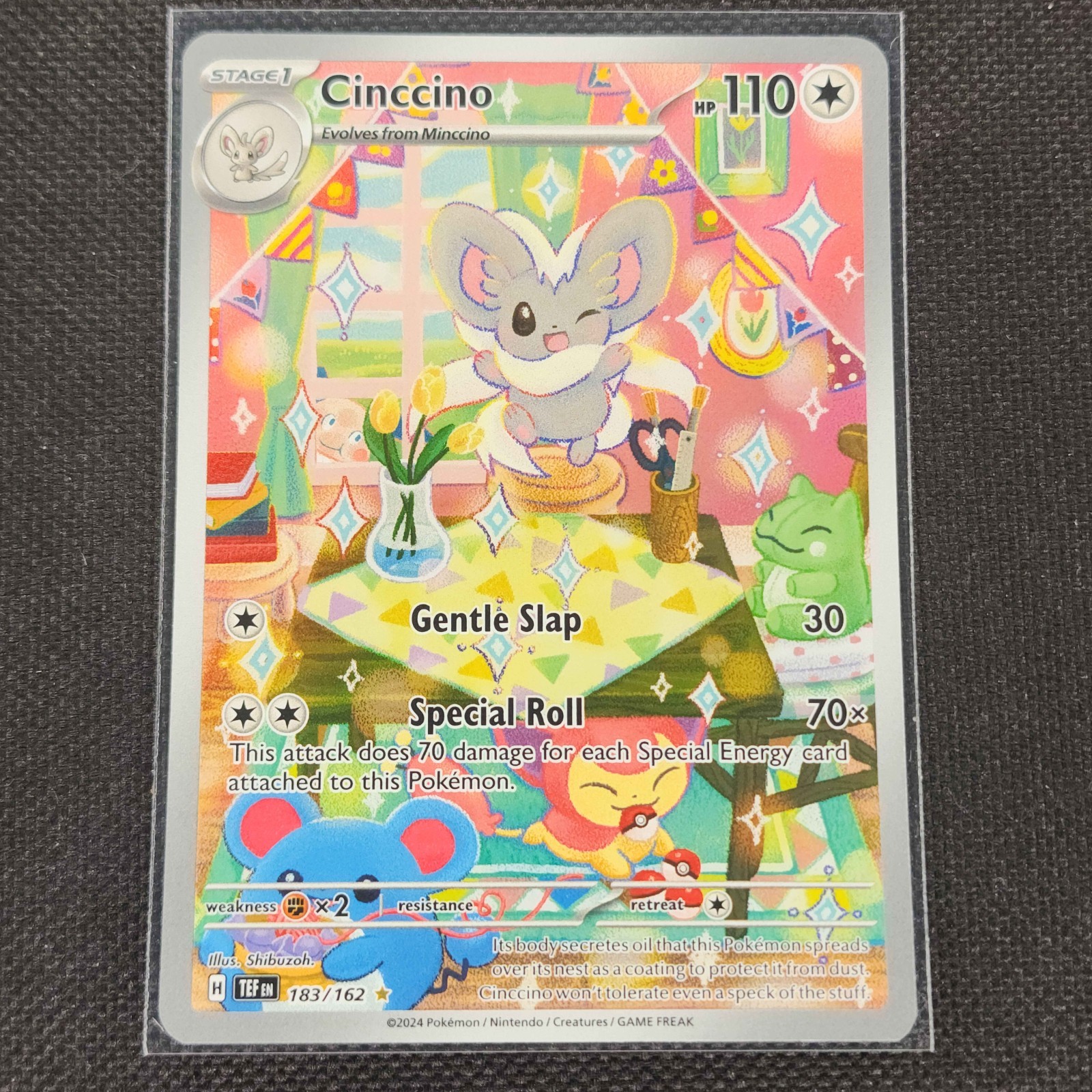 Cinccino - 183/162 - Illustration Rare - Temporal Forces - Pokemon Card - NM/M
