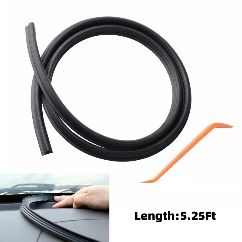 Tira de sellado de goma para tablero de instrumentos de camión de 1,6 m parabrisas brecha de empuje aislamiento acústico Foto 2 de 4