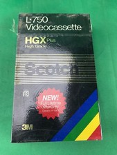 Scotch 3M L-750 Beta VHS Blank Video Cassette HGX Plus SEALED HAS A TEAR 