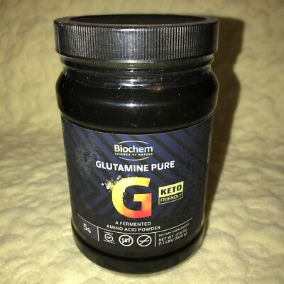 Biochem Glutamine Pure Amino Acid Powder Keto Friendly 17.6oz NEW Exp 6/2027