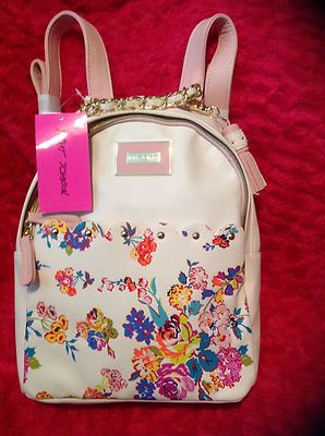 Betsy Johnson Pink and Cream Floral Backpack nwt Betsey Johnson Bags | Nwt Luv Betsy Johnson Jackie Floral  main image 2