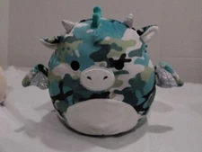 Squishmallows Keanu Camo Dragon 8" Plush Stuffed Animal Teal Camouflage Toy 