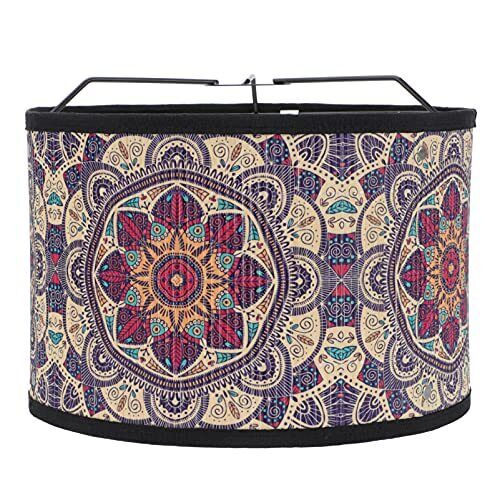 Metal Lamp Shade Bam Lamp Shade Metal Clip On Bulb Light Cover Vintage Mandala C