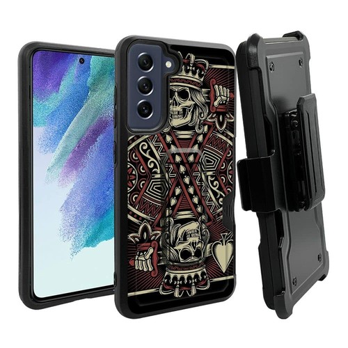 For Samsung S21 FE 5G Rugged Holster Shockproof Case+Tempered Glass Cover p6 - Picture 11 of 25