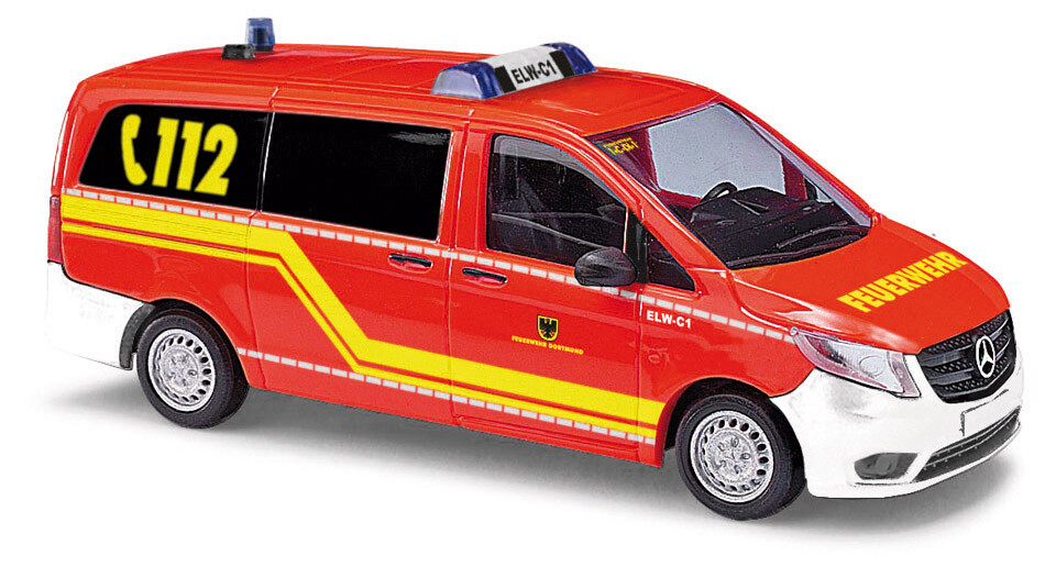 Busch 51181 Mercedes Benz Vito Fire Department Dortmund HO 1:87 NEW