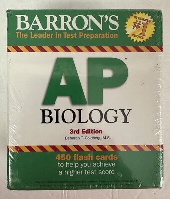 Barron's AP Biology Flash Cards, 3rd Edition - NEW SEALED