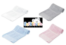 2 New Soft Touch 100% Cotton Baby Cellular Blanket For Crib Pram Cot Bed 70x90cm