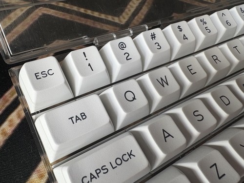 Signature Plastics - SA Profile - White - Dye-Sub PBT Keycaps - Made in USA