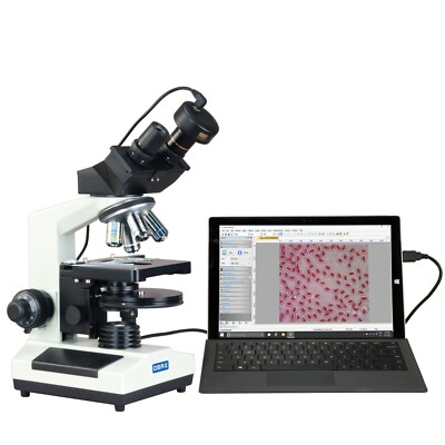 Phase Contrast Laboratory Compound Live Blood Microscope+9MP Digital Camera