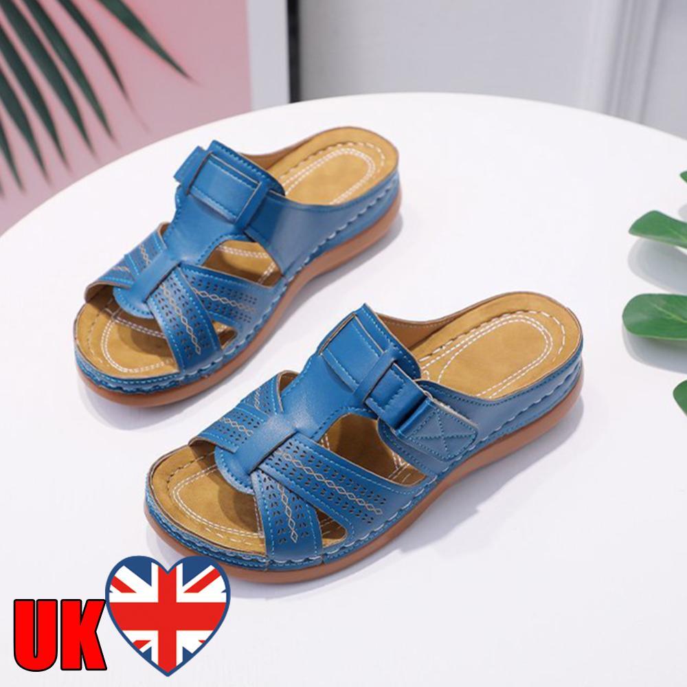 SAOLA Sandali donna suola spessa vintage zeppa retro plateau sandali da viaggio mare