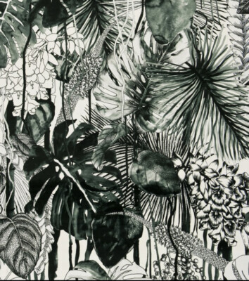 Designers Guild Stoff 'SOFT JARDIN EXO'CHIC - CAVIAR' 2,6 METER LACROIX VELVET