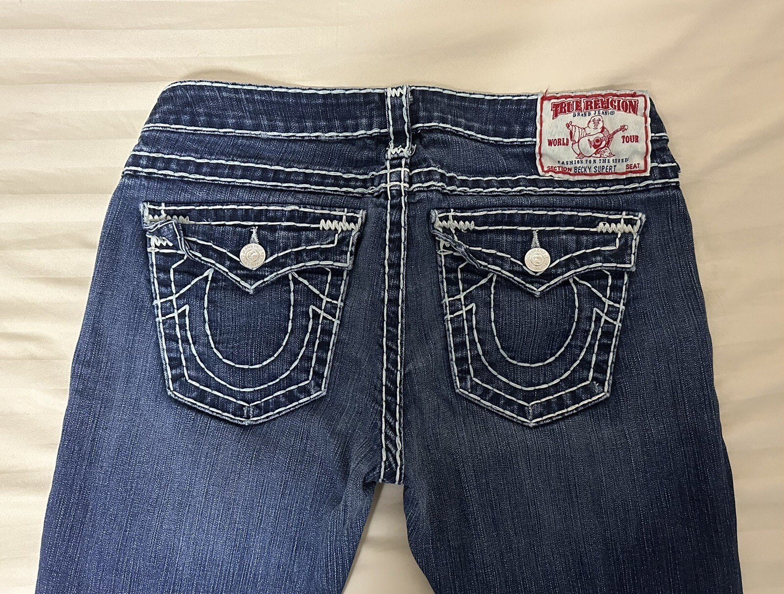 Authentic True Religion Womens Jeans Size 31 Becky Super T Low rise