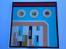 Vintage Painting Large Abstract Expressionism Modernism Roy Ekstrom Cubism Rare