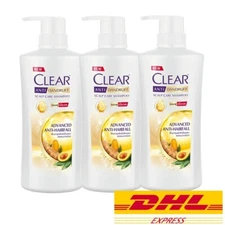 3 x CLEAR Advanced Anti-Hair Fall Shampoo Anti-dandruff Scalp Care Shampoo 370ml