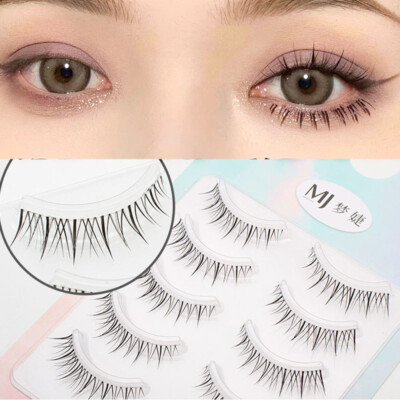 False Eyelashes Natural Eyelash Extensions Transparent Stem Eyelashes Makeup