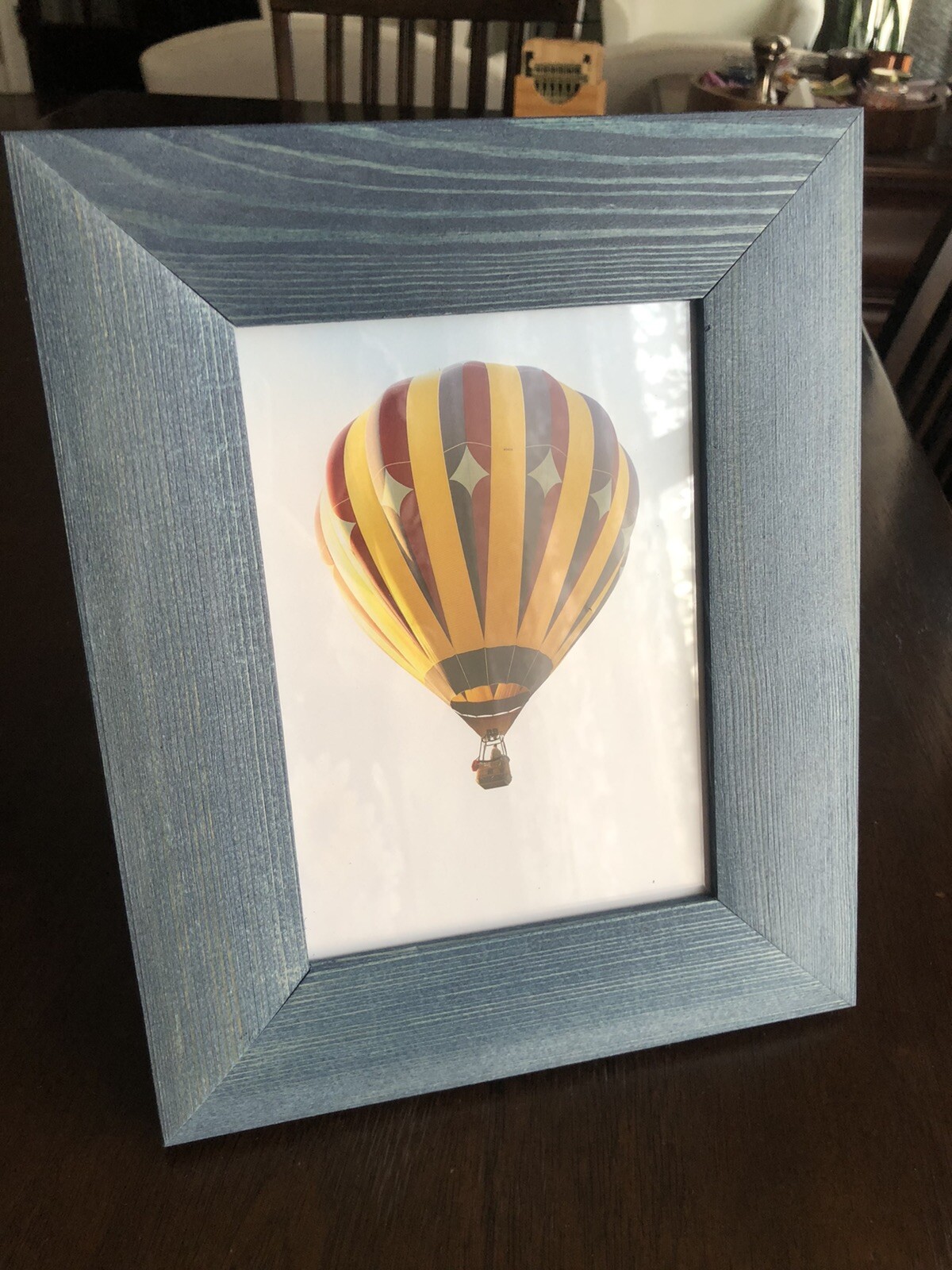 GreenWoodenArt 5x7 Wooden Navy Blue Picture Frame with Real Glass Set