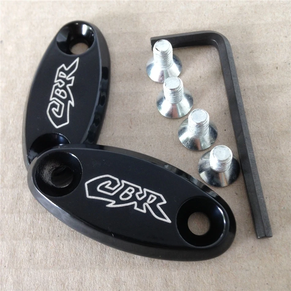 Placas base de bloque de espejo retrovisor para Honda Cbr 600 F4 F4I 900 Rr 929 954 1000Rr negro Foto 3 de 4