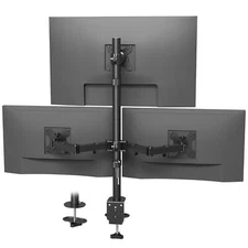BONTEC Triple Monitor Desk Mount for One 32 Inch Screen and Two 27 Inch Scree...