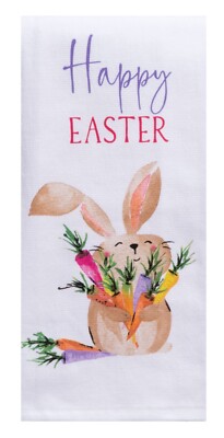 Kay Dee designs kitchen towel dual purpose terry bunny rabbit Easter R7410