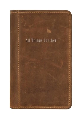 SMART RANGE LEATHER UNISEX Pocket Notebook Holder Crazy Horse Leather RFID Bifold Credit Cards Purse