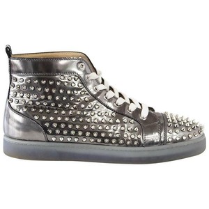 silver christian louboutin sneakers