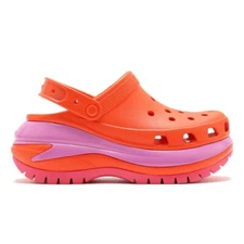 Crocs Mega Crush Clog Womens 9 / Mens 7 Lava Red Orange Purple Pink 207988 84J
