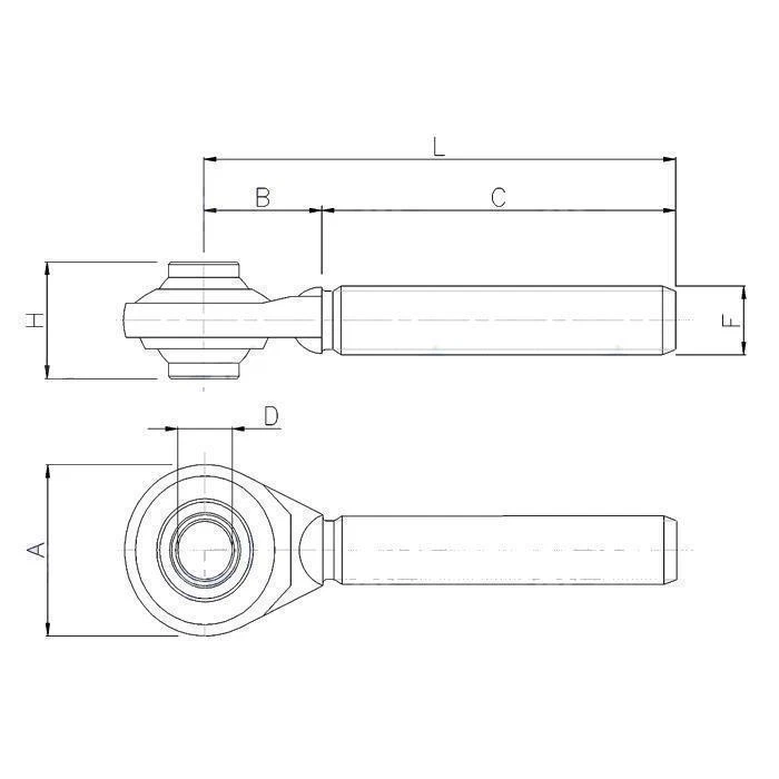 Gorilla Kugelgelenkkopf Oberlenker passend Fendt Bolzen 22mm M24x3 rechtsdrehend - Bild 2 von 2