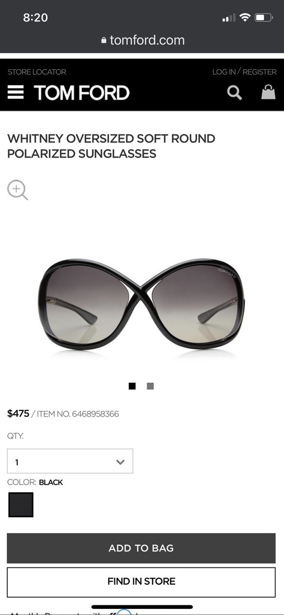 Tom Ford Whitney FT0009 64mm Butterfly Women display picture 2